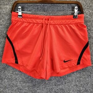 Nike Shorts Women's Small Red Black Running Athletic Logo Dri Fit